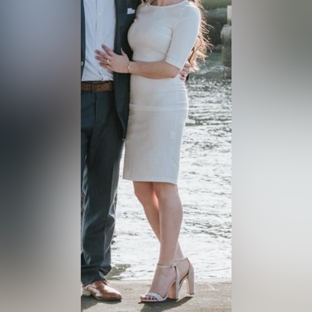 White Bodycon Midi Dress